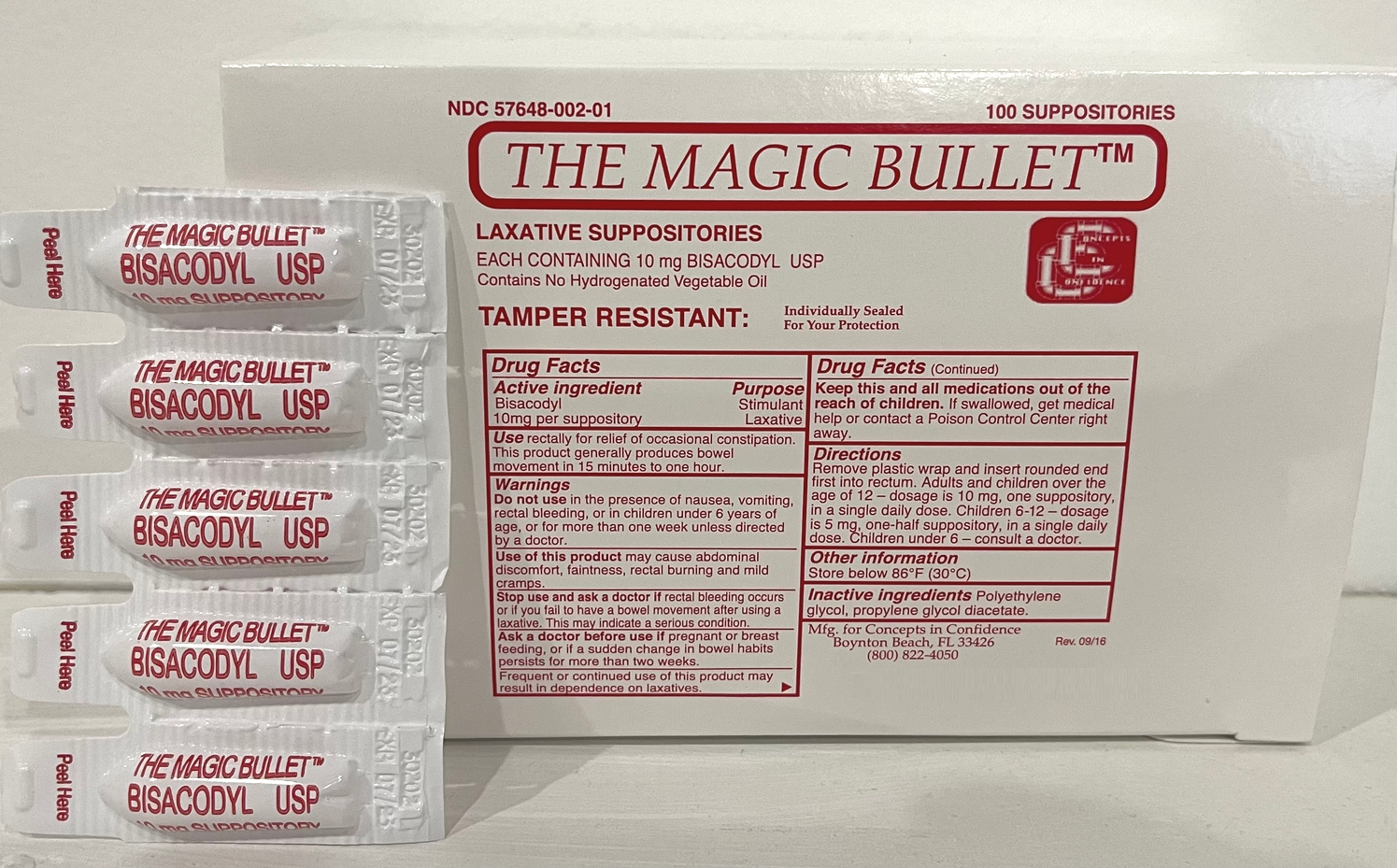 Concepts in Confidence Magic Bullet Suppository - UK